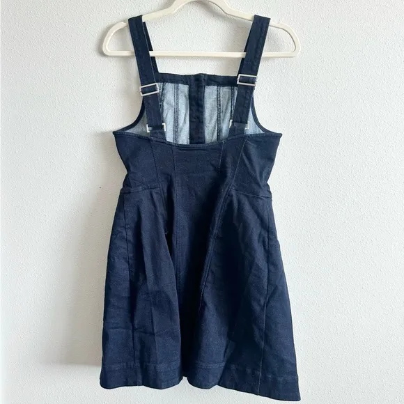 NEW Free People Gimme More Mini Dress Denim Jumper Size Small