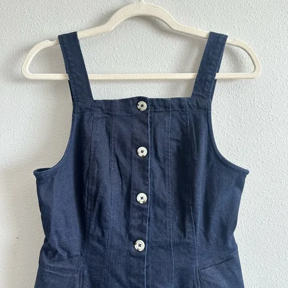 NEW Free People Gimme More Mini Dress Denim Jumper Size Small