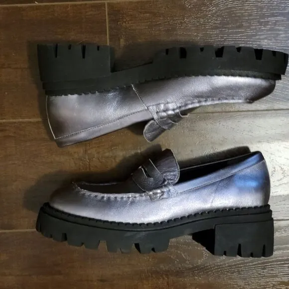 NEW Free People Lyra Lug Sole Loafers Womens 8.5 Y2K Whimsygoth Retro Modern
