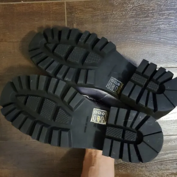 NEW Free People Lyra Lug Sole Loafers Womens 8.5 Y2K Whimsygoth Retro Modern