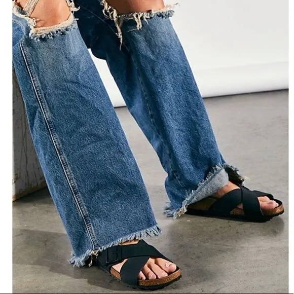 NEW FREE PEOPLE X BIRKENSTOCK SIENA SLIDE NUBUCK SANDALS