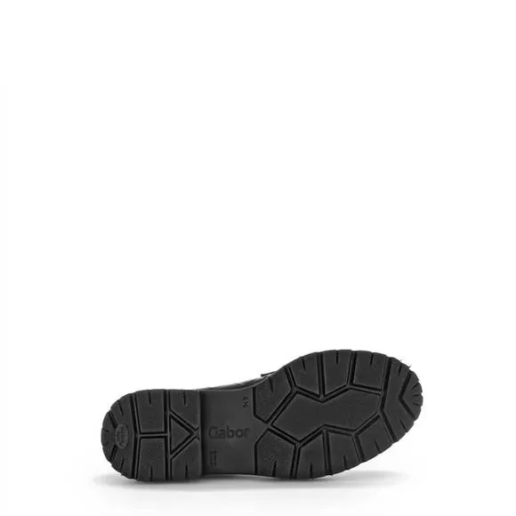 NEW GABOR women's 35.231.27 penny loafer in black quilted leather