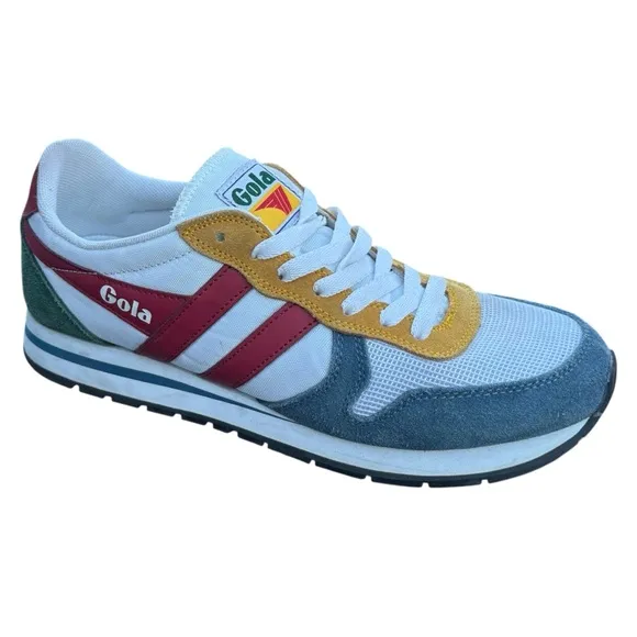New Gola Retro Daytona Sneakers White / Baltic Suede Men’s 9