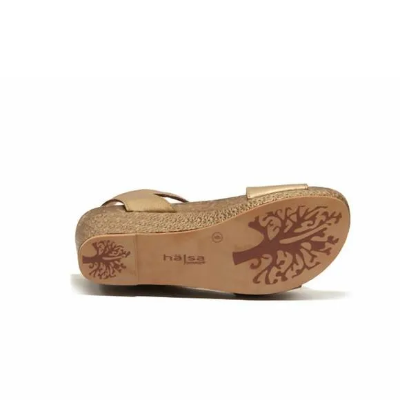 NEW HALSA FOOTWEAR women's giselle wedge heels in bronze