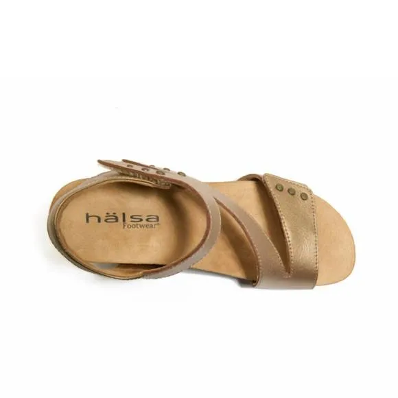 NEW HALSA FOOTWEAR women's giselle wedge heels in bronze