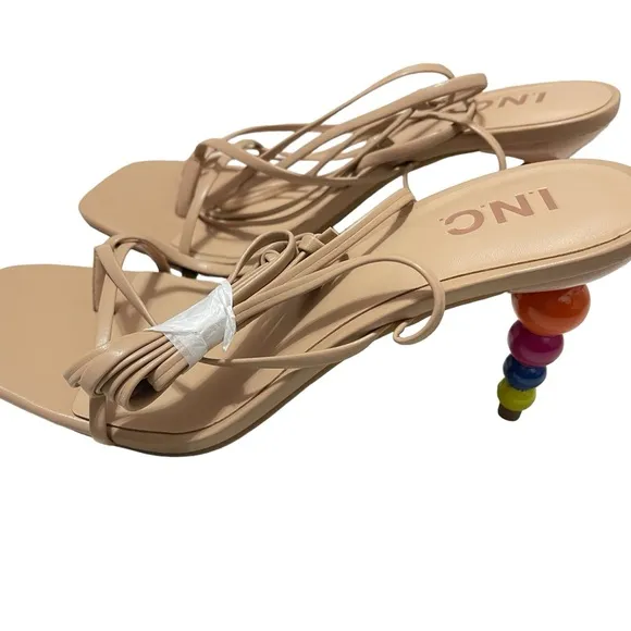 💚💚💜🌼NEW I.N.C. Lellina Lace-Up Ankle-Tie Dress Sandals, Created for Macy's