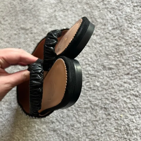 New J. CREW Size 8.5 Black Crystal Rhinestone Mules Stretchy Slingback Flats