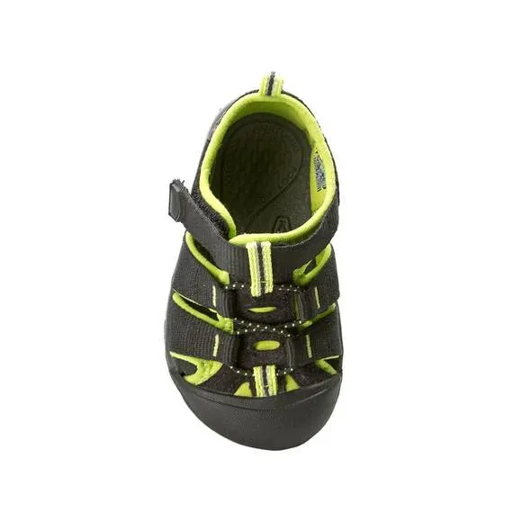 NEW KEEN little kids newport h2 sandal in black/lime
