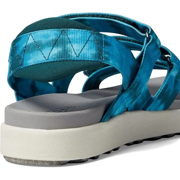 new Keen Womens Elle Strappy Blue Adjustable Tie-Dye Slingback Sandals 3S0