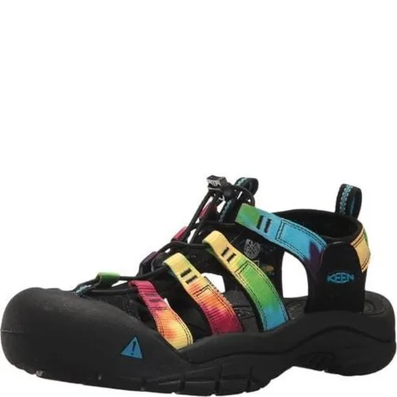 NEW KEEN WOMEN'S NEWPORT H2 CLOSED TOE WATER SANDALS, ORIGINAL TIE DYE, 9.5