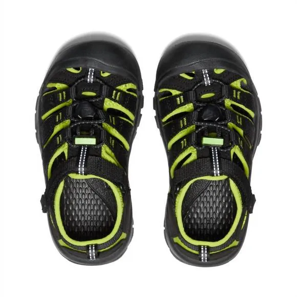 NEW KEEN youth newport h2 sandal in black/lime
