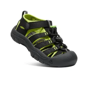 NEW KEEN youth newport h2 sandal in black/lime