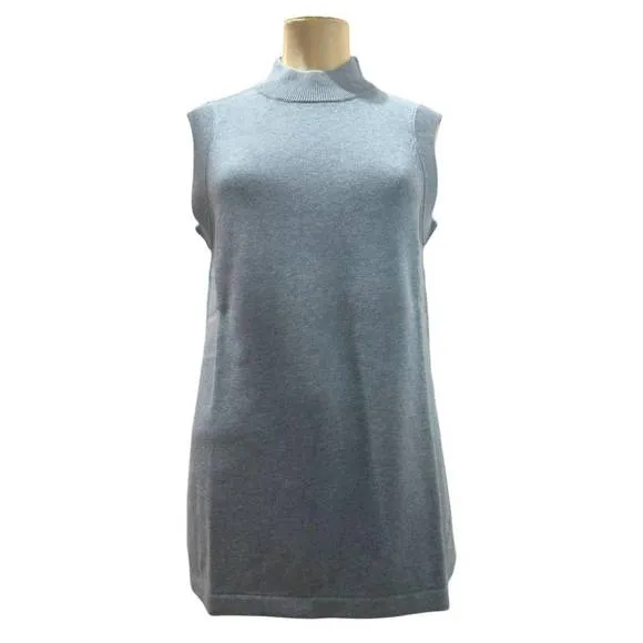 NEW KINROSS women's sleeveless mock tunic sweater in mykonos