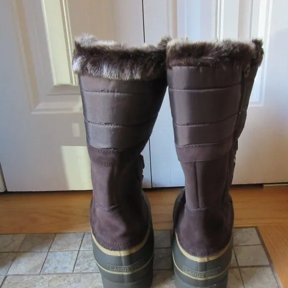 New Lands End Hillary Tall Snow Boot Coffee Bean Color, Size 10M