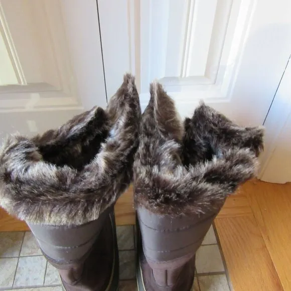 New Lands End Hillary Tall Snow Boot Coffee Bean Color, Size 10M