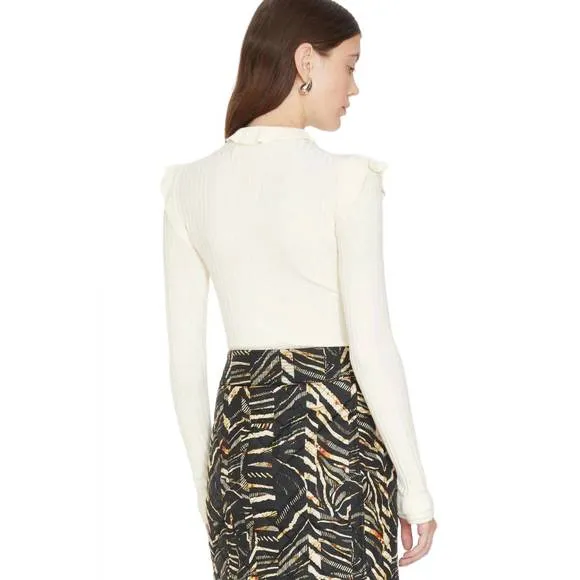 NEW MARIE OLIVER tinley turtleneck top in whitecap