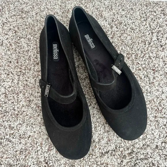 NEW Melissa Soft Ballerina Velvet Flat Size 8