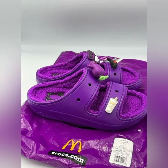 NEW! Men's Crocs x McDonald’s Classic Cozzy Sandal “Grimace” US 9M Or 11W Unisex