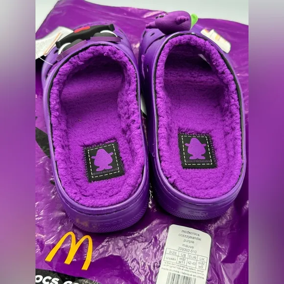 NEW! Men's Crocs x McDonald’s Classic Cozzy Sandal “Grimace” US 9M Or 11W Unisex