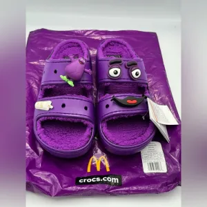 NEW! Men's Crocs x McDonald’s Classic Cozzy Sandal “Grimace” US 9M Or 11W Unisex