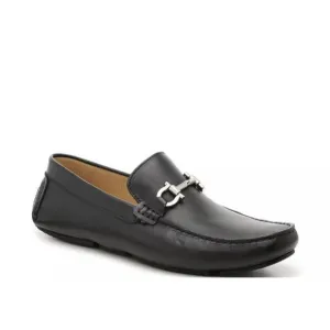 New Mercanti Fiorenti Relax Moc Loafers Slip On Black Leather Men 10.5 M Brazil