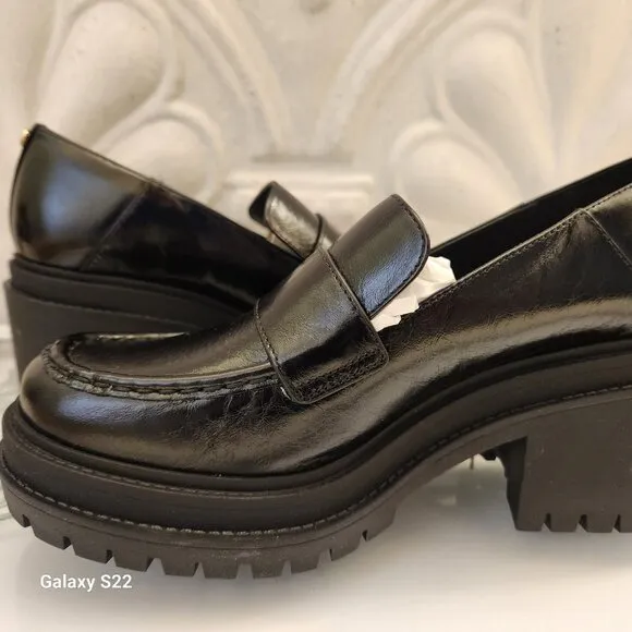 New Michael Kors Women's Rocco Lug Sole Slip On Heeled Loafers. Size 7.