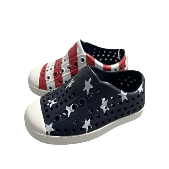 NEW Native Jefferson C4 Patriotic American Flag Sneaker Sandals