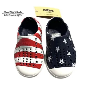 NEW Native Jefferson C4 Patriotic American Flag Sneaker Sandals