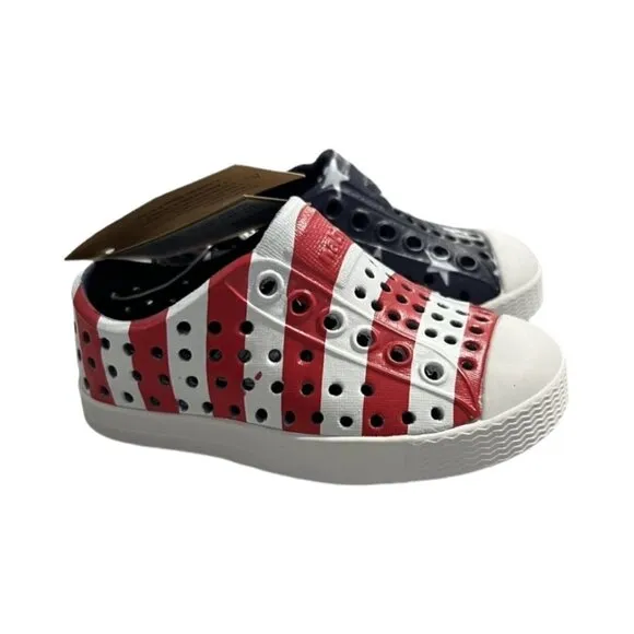 NEW Native Jefferson C4 Patriotic American Flag Sneaker Sandals