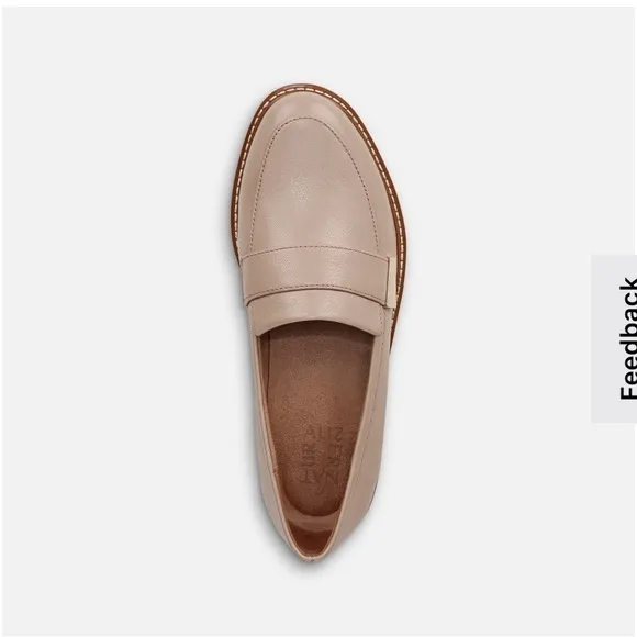 New! NATURALIZER 'ADILINE' WARM TAN GENUINE LEATHER LOAFERS WOMEN'S SIZE 7.5 W