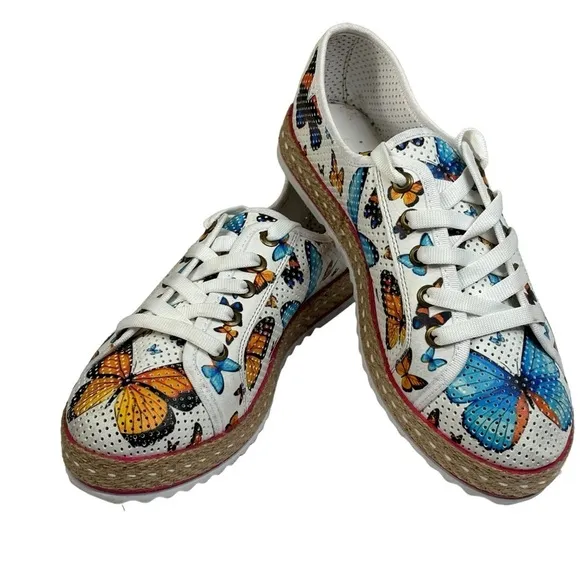 New Neefs Butterfly Espadrille Sneakers Shoes Line of Goby Size EU 39 U.S. 8.5