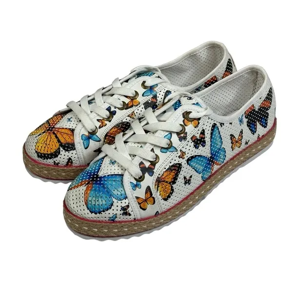 New Neefs Butterfly Espadrille Sneakers Shoes Line of Goby Size EU 39 U.S. 8.5
