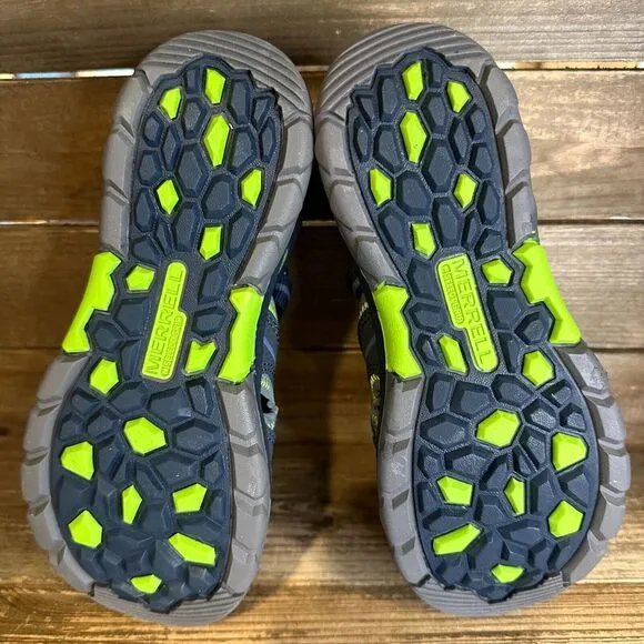 New NIB Big Kids Merrell Hydro Gray Blue Outdoor Water Sandals Shoes Size 3‎ Y