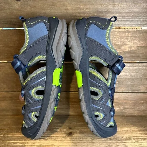 New NIB Big Kids Merrell Hydro Gray Blue Outdoor Water Sandals Shoes Size 3‎ Y