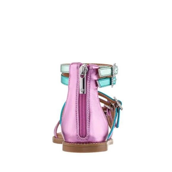 NEW NINA girl's brie sandal in pastel multi