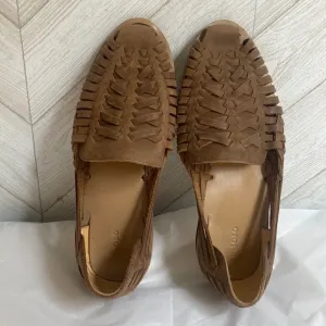 NEW Nisolo Huarache Water Resistant Sandals Flats woven leather brown 9.5