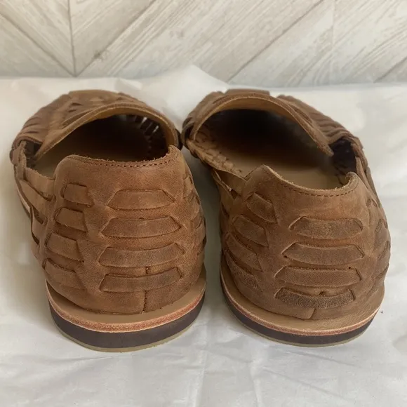 NEW Nisolo Huarache Water Resistant Sandals Flats woven leather brown 9.5