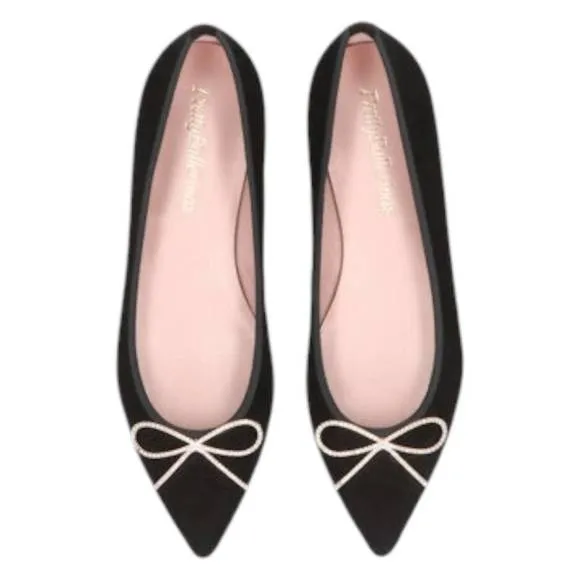 NEW PRETTY BALLERINAS ella flat shoes in black