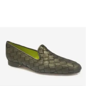 NEW ROBERT ZUR women's alyssa woven loafer in coffee