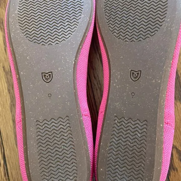 New Rothy’s The Petal Square Flats in Soirée Pink Size 9