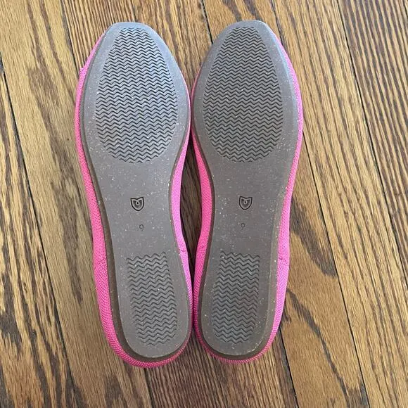 New Rothy’s The Petal Square Flats in Soirée Pink Size 9