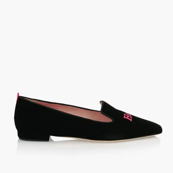 NEW SJP BY SARAH JESSICA PARKER Black Made In Italy Hello Lover Dorset Flats tn