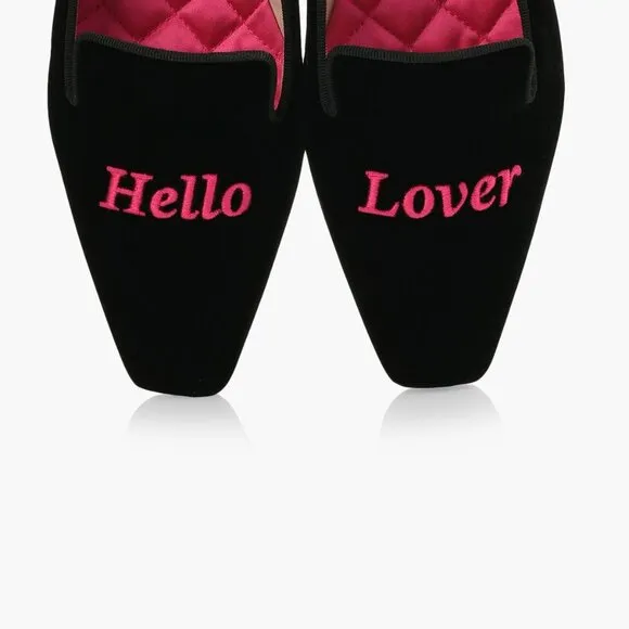 NEW SJP BY SARAH JESSICA PARKER Black Made In Italy Hello Lover Dorset Flats tn