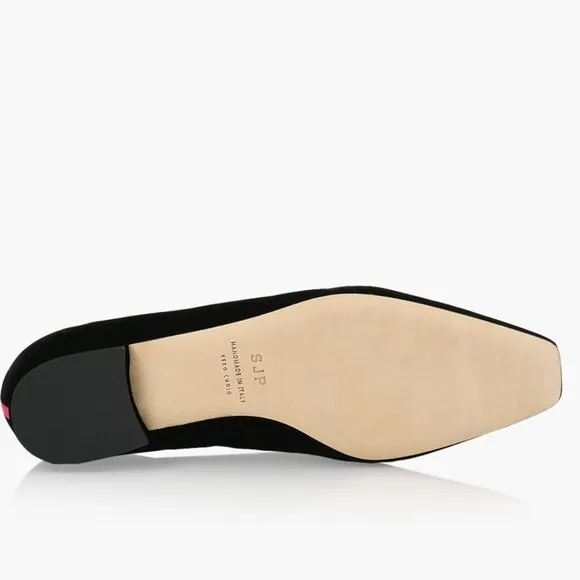 NEW SJP BY SARAH JESSICA PARKER Black Made In Italy Hello Lover Dorset Flats tn
