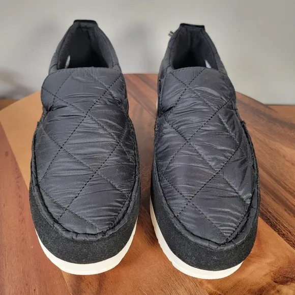 NEW Sperry Moc-Sider Nylon Black Quilted Slip-On Shoes Loafers Mens Size 9.5