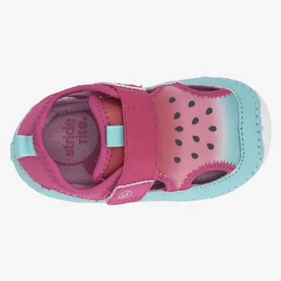NEW Stride Rite Sizes 4.5 - 6 Splash Sandal Water Shoe - Watermelon Pink