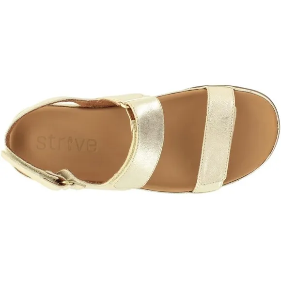 New Strive Kona Orthotic Sandals Gold Size UK:7 EU:40.5/41US:9.5-10