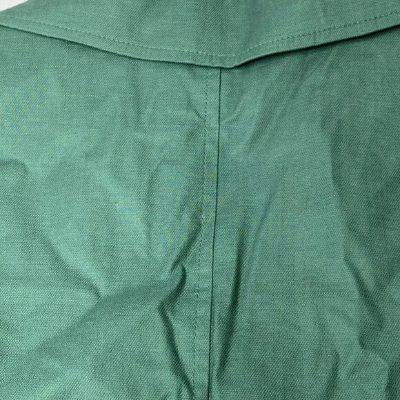 NEW TALBOTS  Cropped Jacket – Size 4 – Green – Patch Pockets – Spring Button