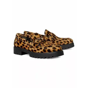 NEW TORY BURCH women's classic lug loafer in classic leopard