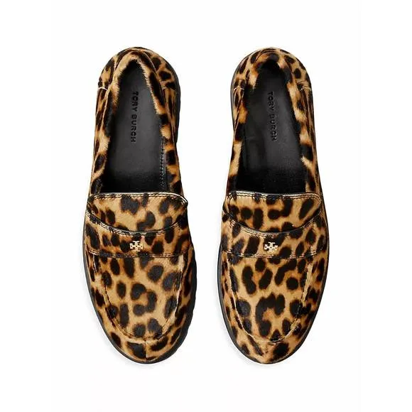 NEW TORY BURCH women's classic lug loafer in classic leopard